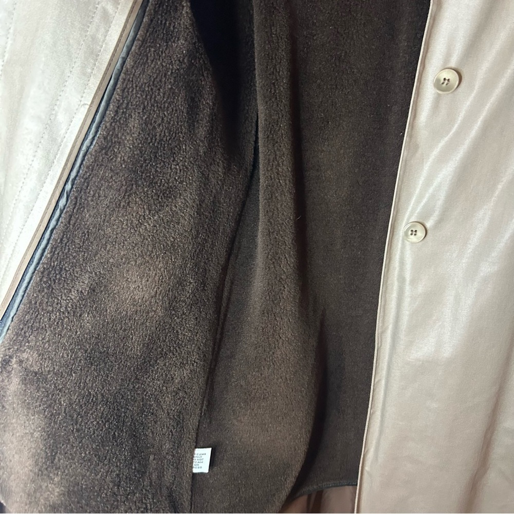 London Fog Vintage Tan Trench Coat w/ Zip Liner – Size 10 Petite - Picture 14 of 16